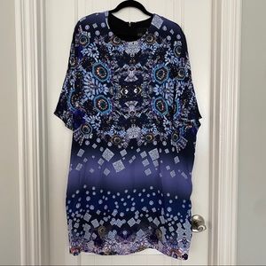 Jewel print dolman sleeve dress